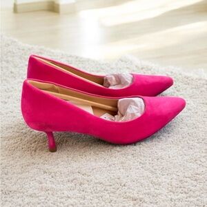 MySoft Women’s Elegant Pink Suede Heels